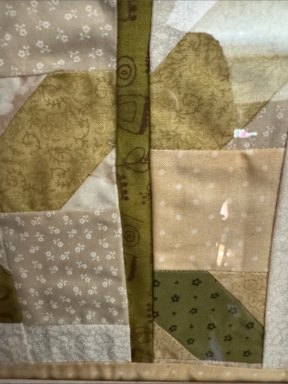 Floral Quilt Art - Pink & Yellow Blooms